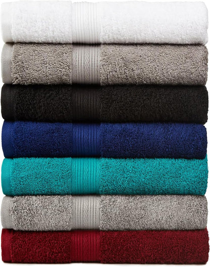 Amazon Basics 6 Piece Oversized Fade resistant Towel set