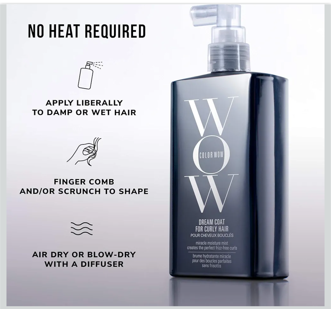 COLOR WOW Dream Coat for Curly Hair – Frizz-Free Curls Made Easy | Moisture-Boosting Spray, Curl-Enhancing Formula
