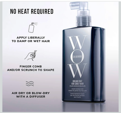 COLOR WOW Dream Coat for Curly Hair – Frizz-Free Curls Made Easy | Moisture-Boosting Spray, Curl-Enhancing Formula